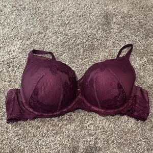 Lace Underwire Bra in Rich Burgundy
